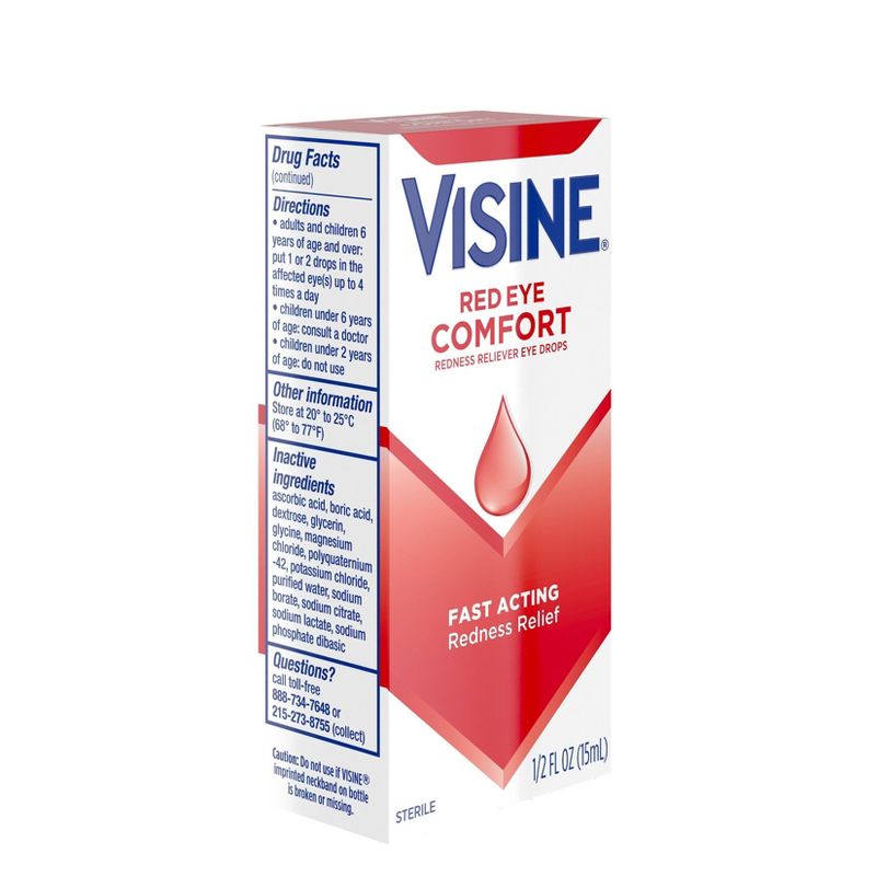 Visine Redness Relief Original Sterile Tetrahydrozoline HCl Eye Drops - 0.65 fl oz, 4 of 11