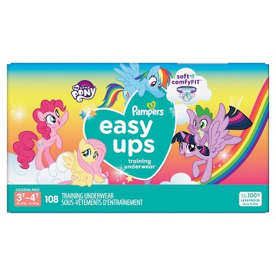 Pampers Easy Ups Training Underwear Girls Size 5 3T-4T 108 Count