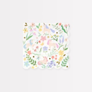 Meri Meri Meadow Unicorns Small Napkins (Pack of 16) - 1 of 2