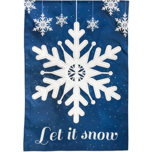 Briarwood Lane Burlap Garden Flag 12x18 For Outdoor Let It Snow Winter Applique For Winter Garden Flag Flags For Outside - 1 of 4