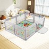 Infans Large Baby Playpen with Mat Baby Play Yard w/ Pull Rings & Ocean Balls Play Area - 3 of 4