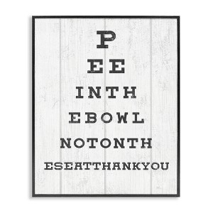 Stupell Industries Pee in the Bowl Eye Chart Framed Giclee Art - 1 of 4