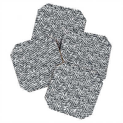 Ninola Design Japandi Texture Marks Set of 4 Coasters - Deny Designs