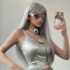 Jessie's Wig 26 Inch Long Straight Bangs With Wig Synthetic Hair Silver Color 1 Pc/Pack - 4 of 4