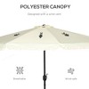 Sapphtopaz 9Ft Patio Umbrella Market Umbrella with Crank and Push Button Tilt 8 Sturdy Ribs and Tassles for Garden, Pool, Deck, Backyard - 4 of 4