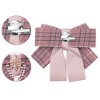 INSPIRE CHIC Women's Ribbon Plaid Faux Rhinestone Retro Bow Ties - 3 of 4