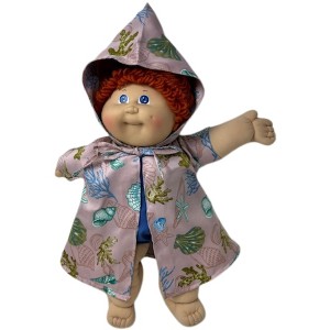 Doll Clothe Superstore Handmade Swimsuit with Shell Print Cover-Up for 15 - 16" Dolls - 1 of 4