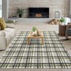 Modern Geometric Striped Area Rug Washable Rugs for Living Room Easy Cleaning Floor Cover with Non-Slip Backing - 2 of 4