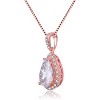 Guili Cubic Zirconia Pear-Shaped Pendant Necklace in Gold or Rose Gold—Elegant and Sparkling, Perfect for Everyday or Special Occasions. - 2 of 3