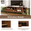 TV Stand for TVs up to 75", TV Console Media Console TV Cabinet Media Entertainment Center with Adjustable Shelves & Sliding Door - ModernLuxe - 3 of 4
