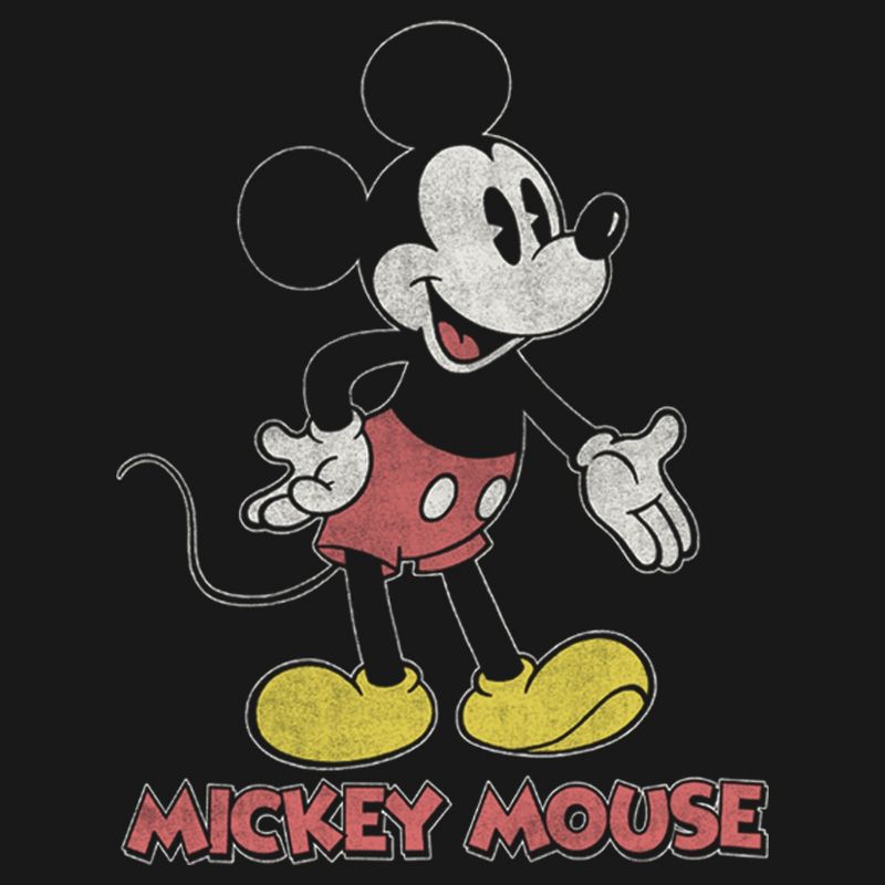 Girl's Disney Mickey Mouse Retro Stance Distressed T-Shirt, 2 of 5