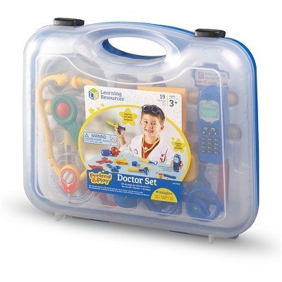 19-Piece Colorful Plastic Doctor Play Set with Case