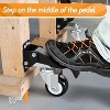 Workbench Casters Assembly Retractable Casters Set of Four Heavy-Duty Side-Mount Casters Stepped Hub Casters - 4 of 4