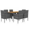 vidaXL Patio Sofa Sectional Sofa Couch Loveseat with Cushions Poly Rattan - 3 of 4