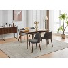 Dining Chair Set of 2, Linen Upholstered Dining Chair with Wood Legs,Wooden Kitchen Chair, Chairs with Cushions for Dining Room, Living Room - 4 of 4