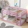 NicBex Twin Over Twin Rubber Wood Floor Bunk Bed with Ladder & Strengthened Slats,Modern Bed Frame for Kids Room,Bedroom - 3 of 4