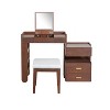 Vynxaria 3-in-1 Makeup Vanity Desk with Flip-Top Mirror - Stylish Multi-Functional Table - 4 of 4