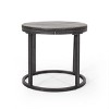 NicBex Set of 3 Nested Round Fir Wood Coffee Tables Space-Saving for Apartments, Offices - 3 of 4