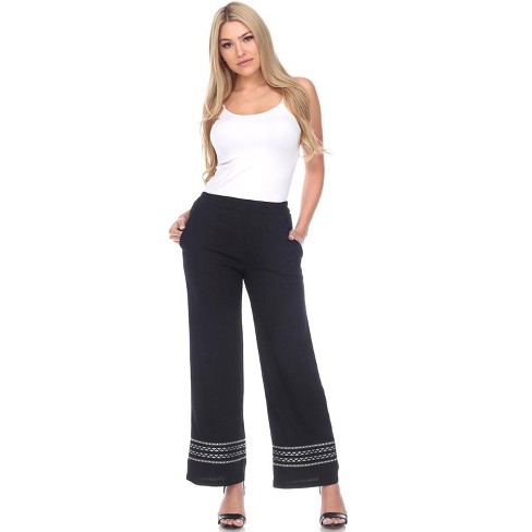 Women's Wide-leg Pants - White Mark : Target
