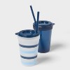 Kids' 18pc Plastic Drinkware Set Green/Blue - Pillowfort™ - 4 of 4