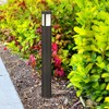 John Timberland Solomon 12" High Modern Landscape Bollard Light Fixture Porch House Exterior Outside LED Bulb Low Voltage Black Aluminum Front Door - 2 of 4