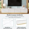Whisen Modern Free-Combination Entertainment Center TV Stand for TVs Up to 100" with LED Light, Sliding Door and 2 Drawers - 3 of 4
