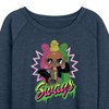 Women's - LOL Surprise! - Sways Spray Paint Lightweight French Terry Wide Neck Long Sleeve Shirt - 2 of 4