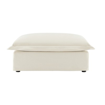 Airsurfer Standard Cream Ottoman Modern Minimalist Ottoman Living Room Accent for Relaxation