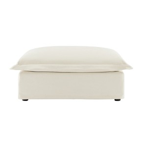 Airsurfer Standard Cream Ottoman Modern Minimalist Ottoman Living Room Accent for Relaxation - 1 of 4