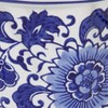 Sagebrook Home 2pc Fluted Chinoiserie Ceramic Planter Pot Set: Hand-Painted, Rust-Resistant, No Drainage Hole - 4 of 4