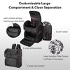 Byootique Rolling Makeup Train Case & Bag Kit Cosmetic Storage Bag Artist Travel Black - 4 of 4