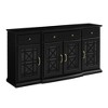 NicBex Sideboard Buffet Cabinet Classic Storage Cabinet with 4 Doors and 3 Drawers Cabinet with Glass Doors Kitchen Pantry for Dining Room - 3 of 4