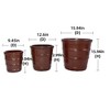 NAYSAYE Planter Set of 3 Ceramic Flowerpot Sleek Glossy Design for Indoor Outdoor Garden, Red, 16.2"*16.2"*16.2" - 3 of 4