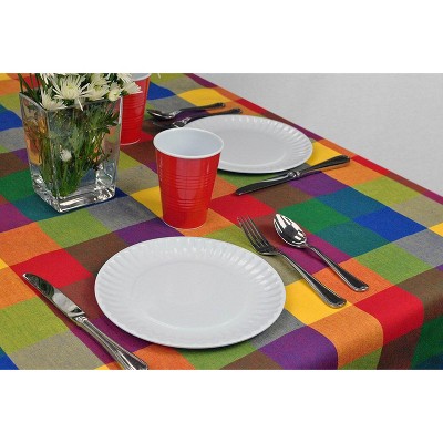 White Melamine Chip-Resistant Picnic Plates, Set of 12