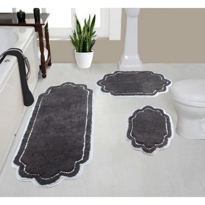Allure Collection Cotton Tufted Bath Rug Set Set of 3 - Home Weavers
