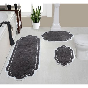 Allure Collection Cotton Tufted Bath Rug Set Set of 3 - Home Weavers - 1 of 4