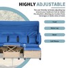 Sapphtopaz 4-Piece Wicker Outdoor Patio Sofa Set with Retractable Canopy, Modern Outdoor Sofa Set, Modular Sectional with Ottomans &  Lifting Table - 2 of 4