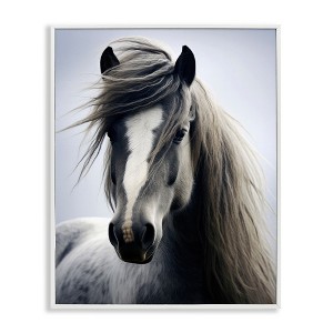 Stupell Industries Windblown Horse Mane Black Framed Giclee Art - 1 of 4