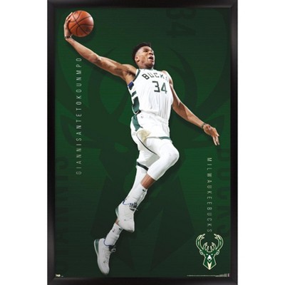 Trends International NBA Milwaukee Bucks - Giannis Antetokounmpo 19 Framed Wall Poster Prints