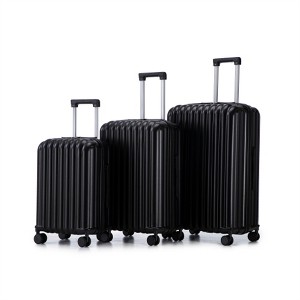 BEAFUP 20"/24"/28" 3 pcs/set in ABS Spinner Wheel Luggage, Carry on Suitcase, with Cup Holder & USB Port & Phone Holder - 1 of 4