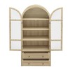 Dolonm Natural Wood 31.1 in. Tall Arched Pantry Cabinet, Storage Cabinet with Adjustable Shelves & Acrylic Doors - 4 of 4