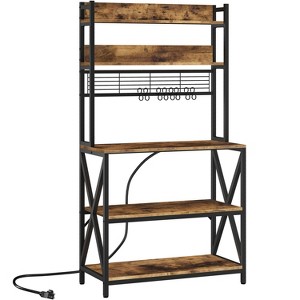 Yaheetech 5-Tier Kitchen Baker’s Rack with Power Outlets for Kitchens, Living Rooms - 1 of 4
