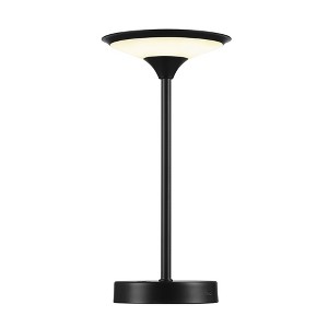 Globe Electric 12" Black 1.5W LED Integrated Outdoor (Includes LED Light Bulb) Table Lamp with Frosted Diffuser Novogratz x Globe: Iron Body - 1 of 4