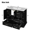 ChicFurnit 36 Inch Bathroom Vanity with Sink Freestanding Storage Cabinet with 2 Soft Close Doors 4 Drawers for Bathroom, 18.3"*36"*34" - 3 of 4