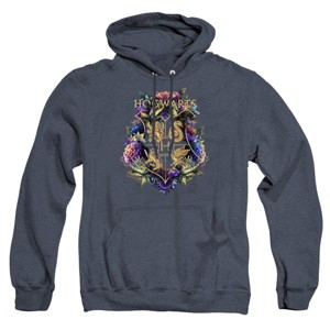 Harry Potter Hogwarts Floral Crest Pullover Hoodie - 1 of 4