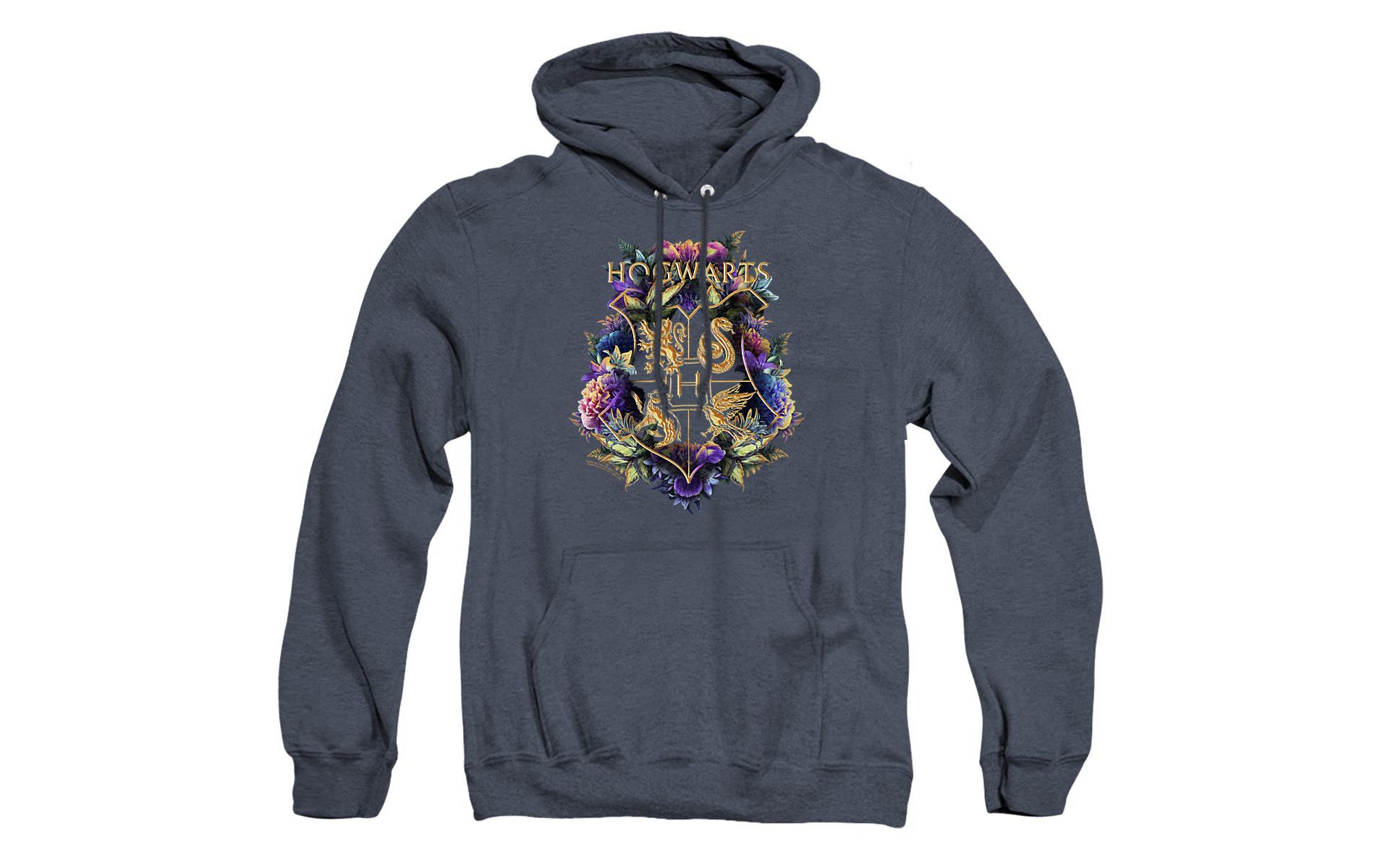 Harry Potter Hogwarts Floral Crest Pullover Hoodie