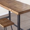 Steve Silver Co. Landon Counter Table Light Brown : Contemporary 4-Seat, Iron Frame, Wood Veneer, 38" Height - 4 of 4