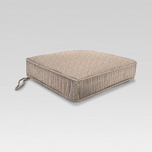 Outdoor Boxed Edge Seat Cushion - Beige/Red Dots - Jordan Manufacturing