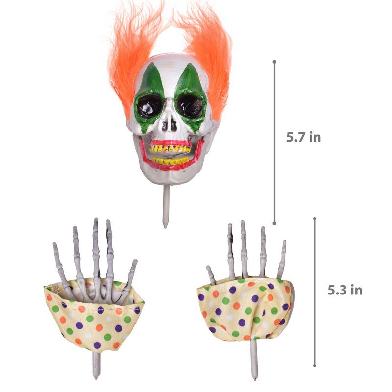 Nifti Nest Halloween Skeleton Clowns with Stakes, 6 pcs, 3 of 8