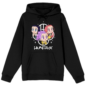 Kpop Demon Hunters Huntrx Excited Kawaii Men's Black Long Sleeve Hoodie - 1 of 3